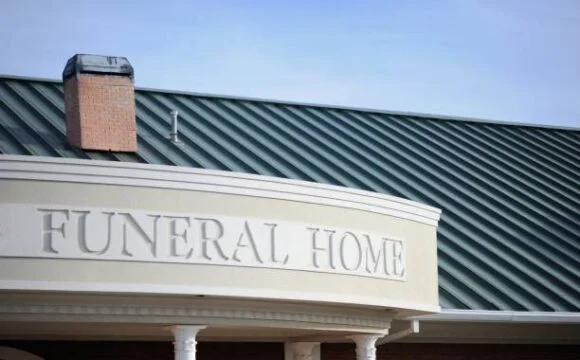 funeral home sign