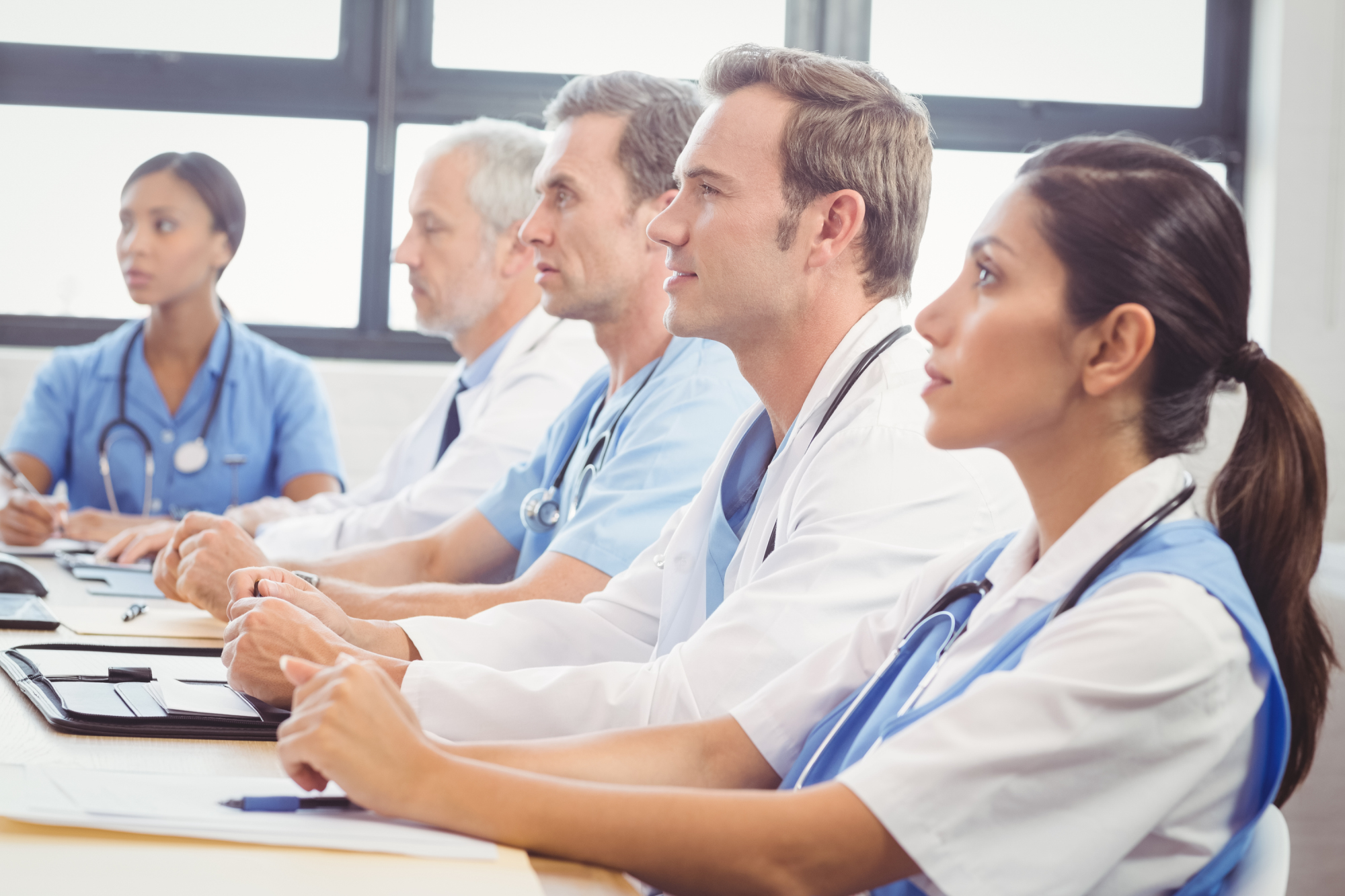 Doctors in a training meeting