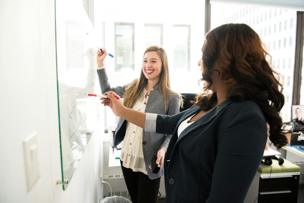 Women discussing ethical issues